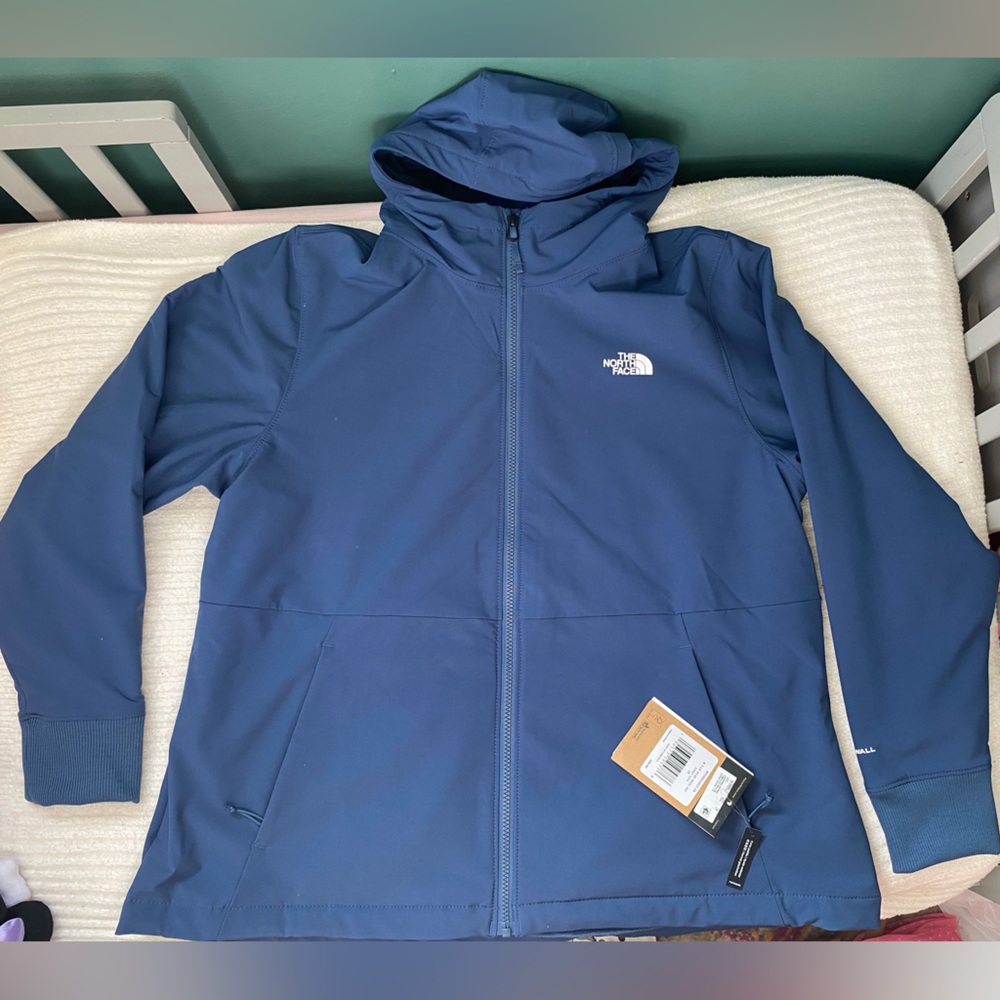 NWT North Face Womens Plus Shelbe Raschel Hoody Jacket “shady blue” 1X